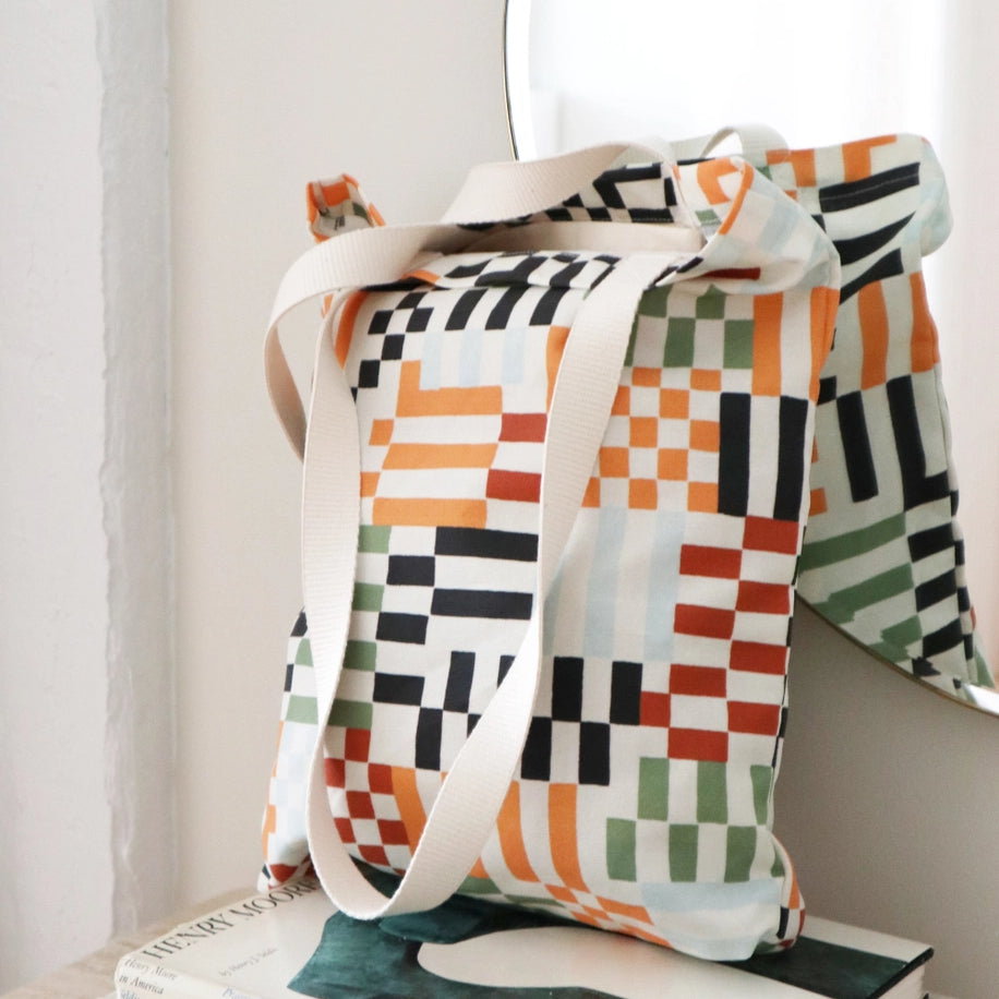 Tote Bag - MultiColour Checker image 0